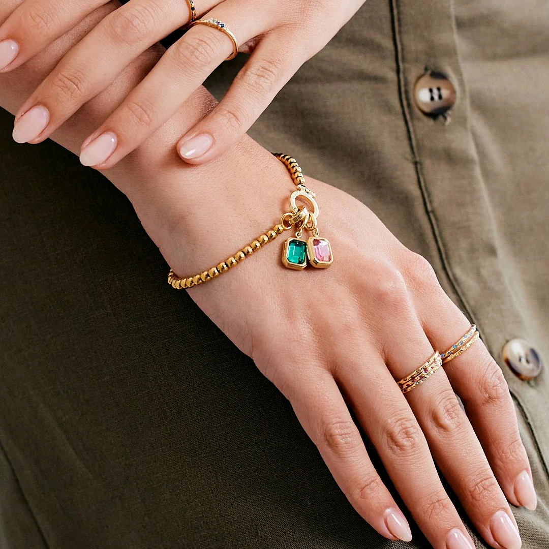 Baguette Birthstone Charm