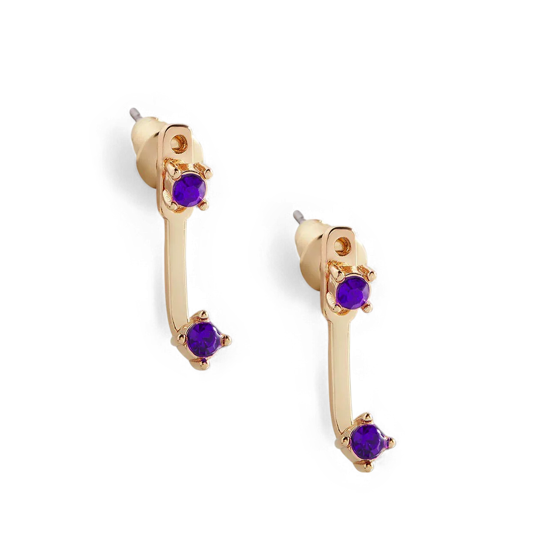 Birthstone Drop Ear Jacket Earrings