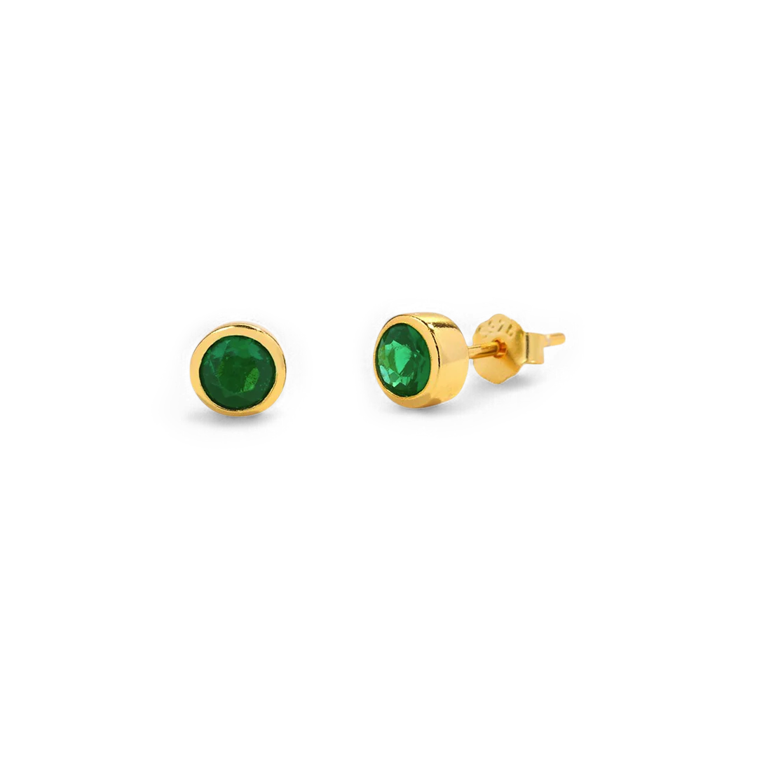 Birthstone Bezel Studs