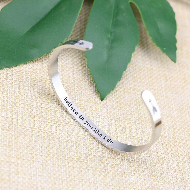 Believe in You Like I Do Cuff Bracelet
