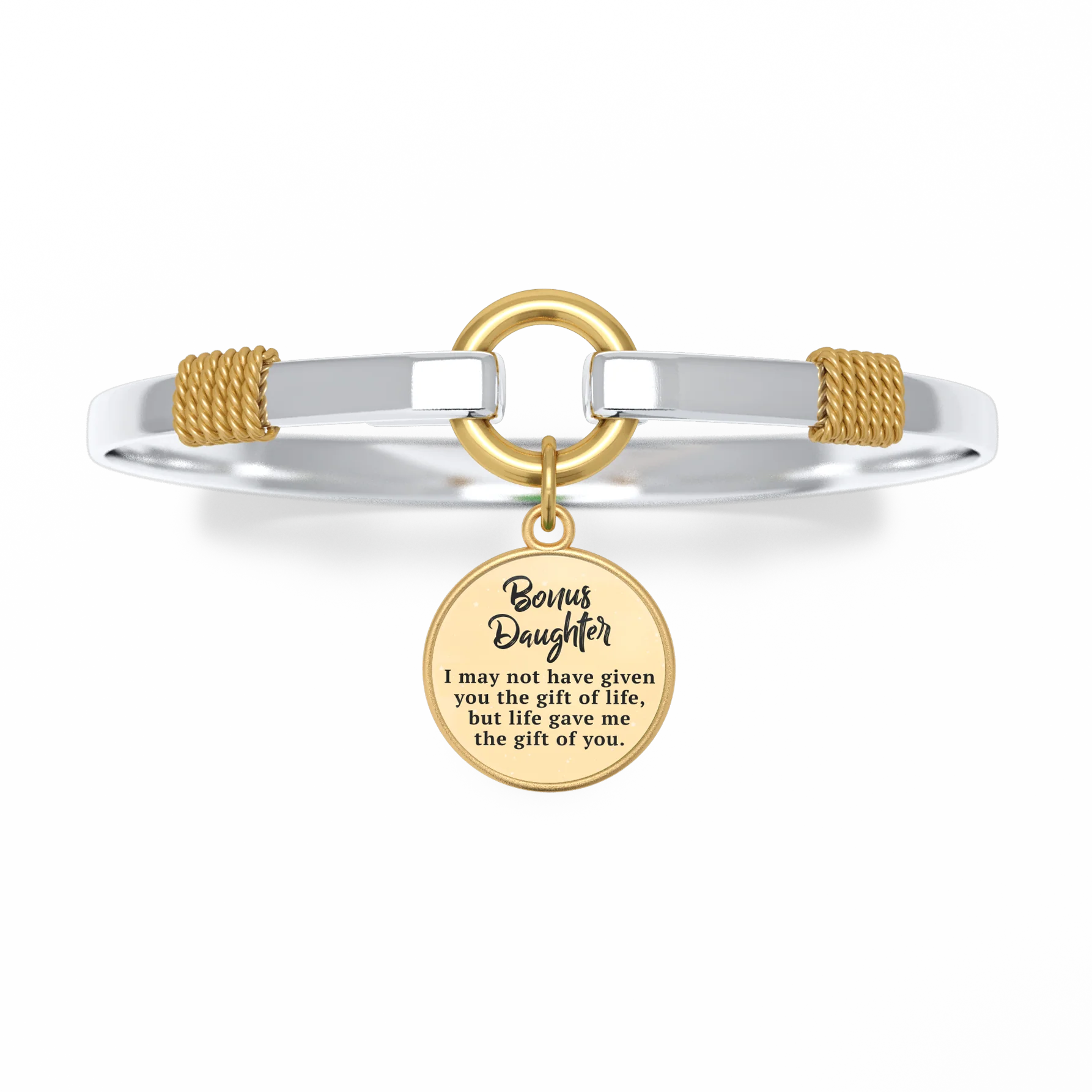 Bonus Daughter - Two-Tone Custom Charm Bracelet