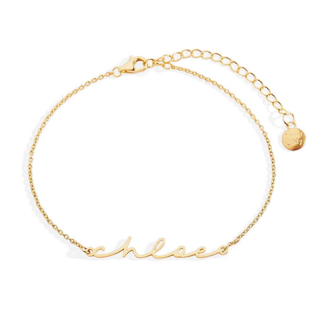 Dainty Script Name Bracelet