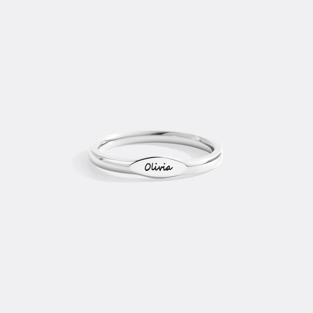 Skinny Name Ring