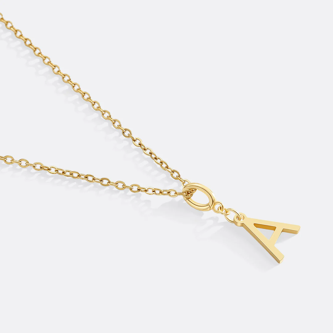 Minimalist Initial Charm Necklace