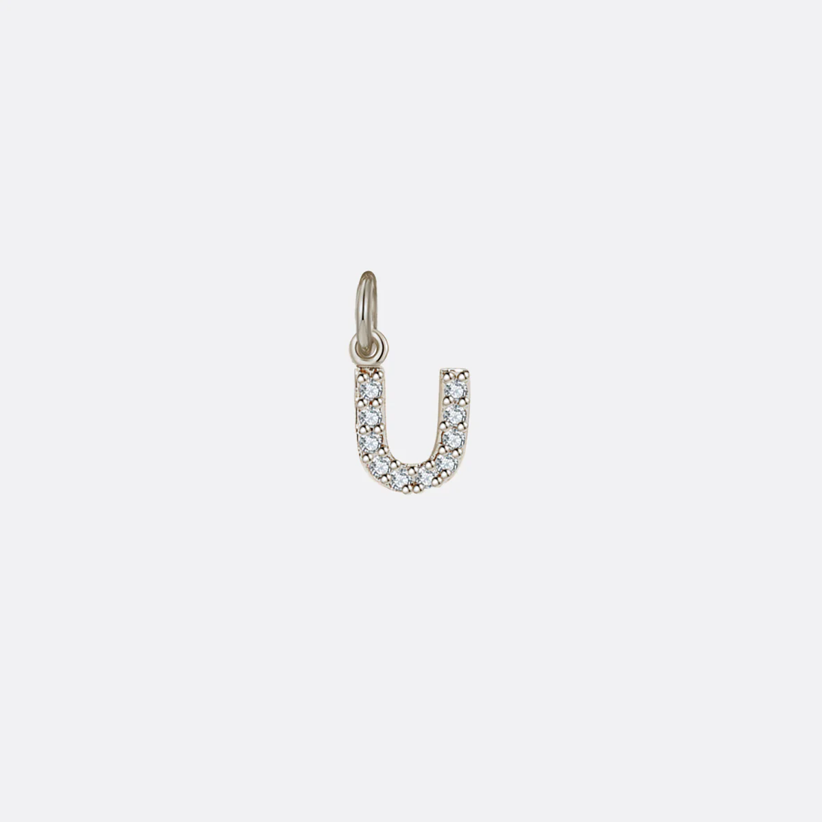 Dainty Pave Initial Charm