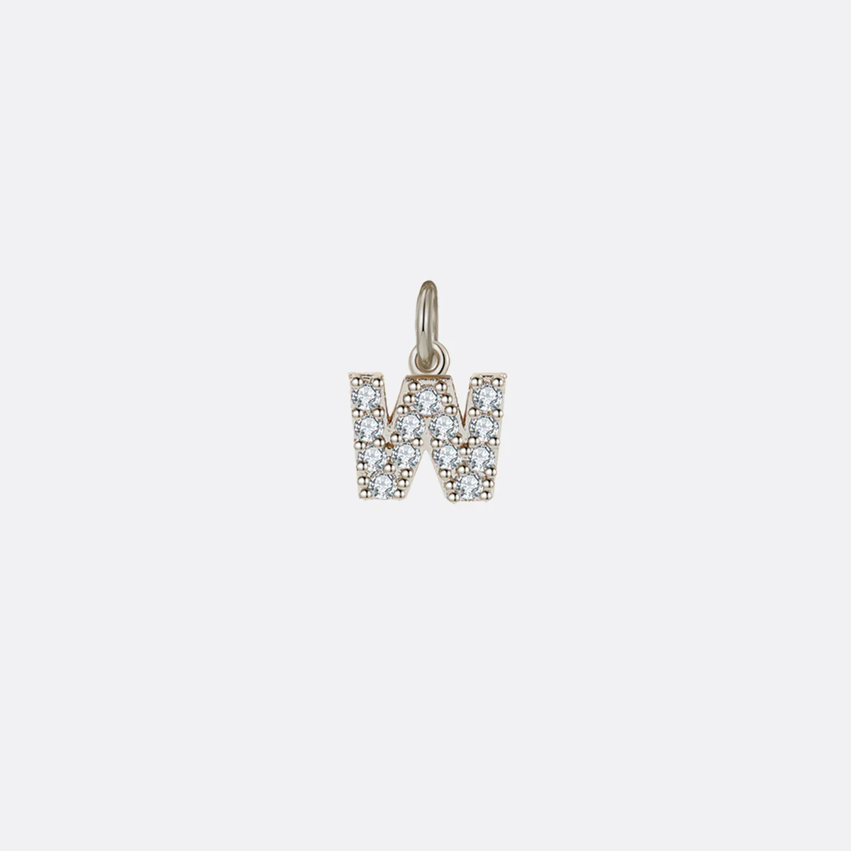 Dainty Pave Initial Charm