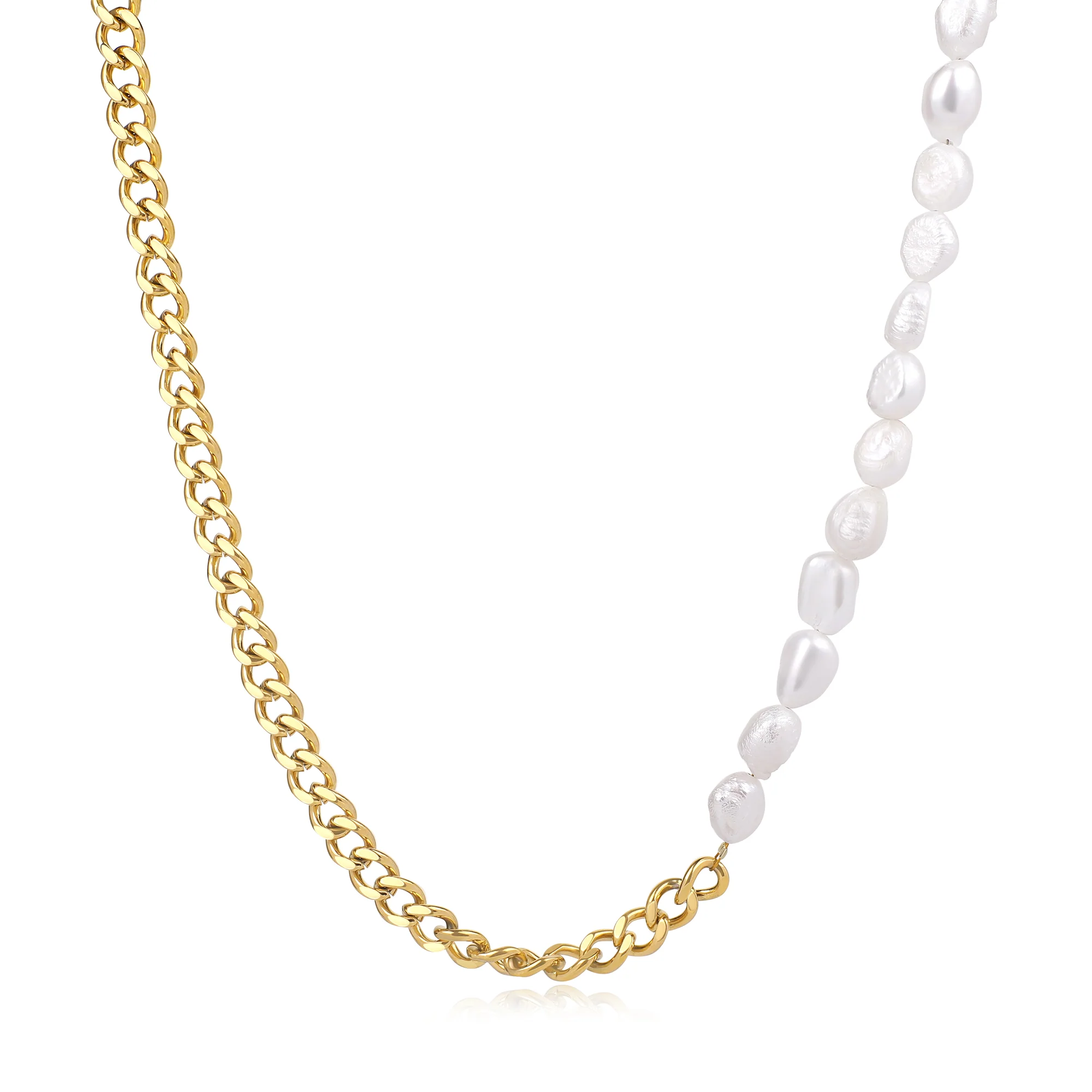 Half Chain Pearl Necklace