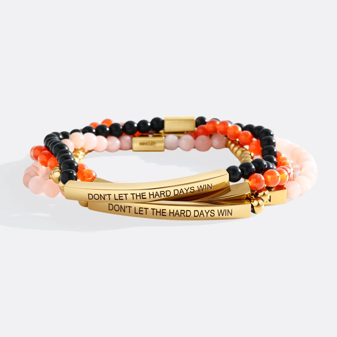 Don't Let The Hard Days Win Beaded Inspire Bracelet
