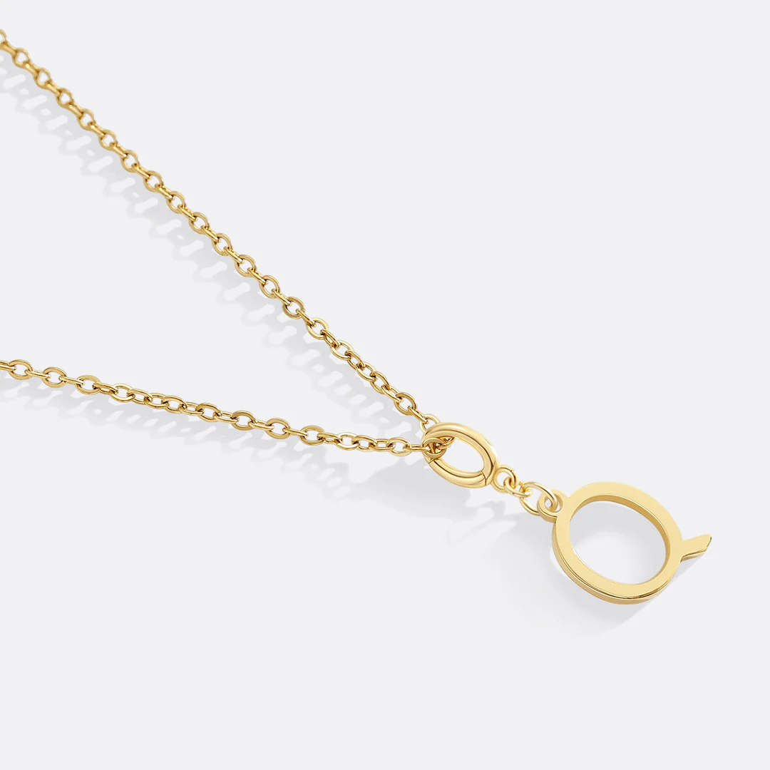 Minimalist Initial Charm Necklace
