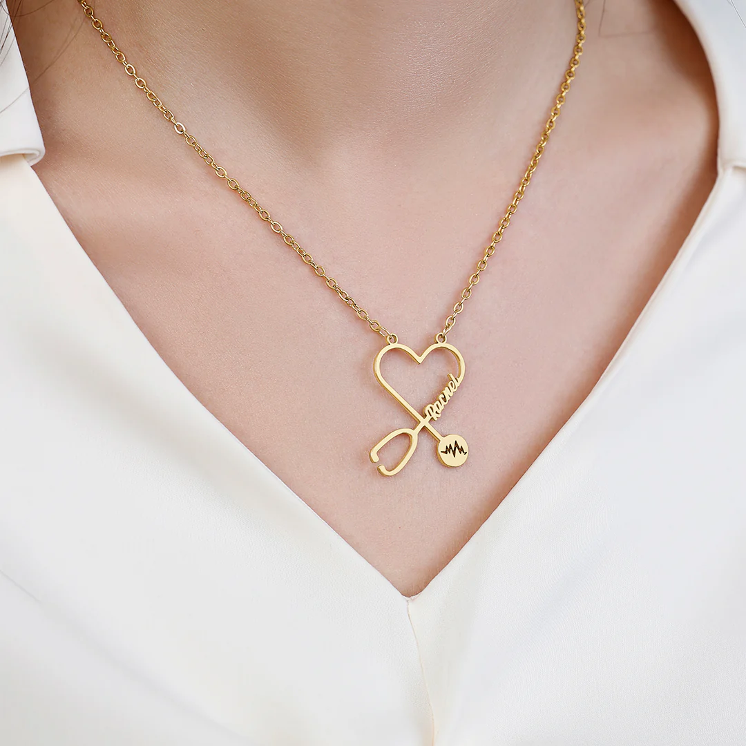 Stethosope Name Necklace