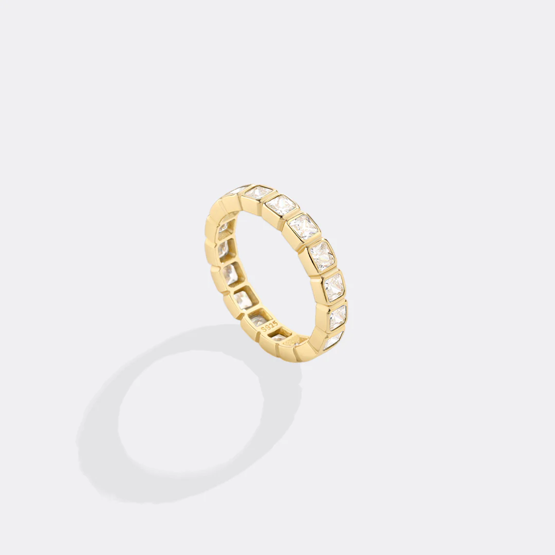 Asscher Cut Birthstone Eternity Ring