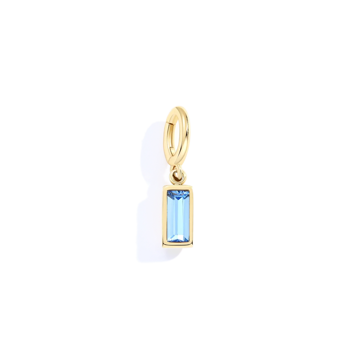 Dainty Baguette Birthstone Charm