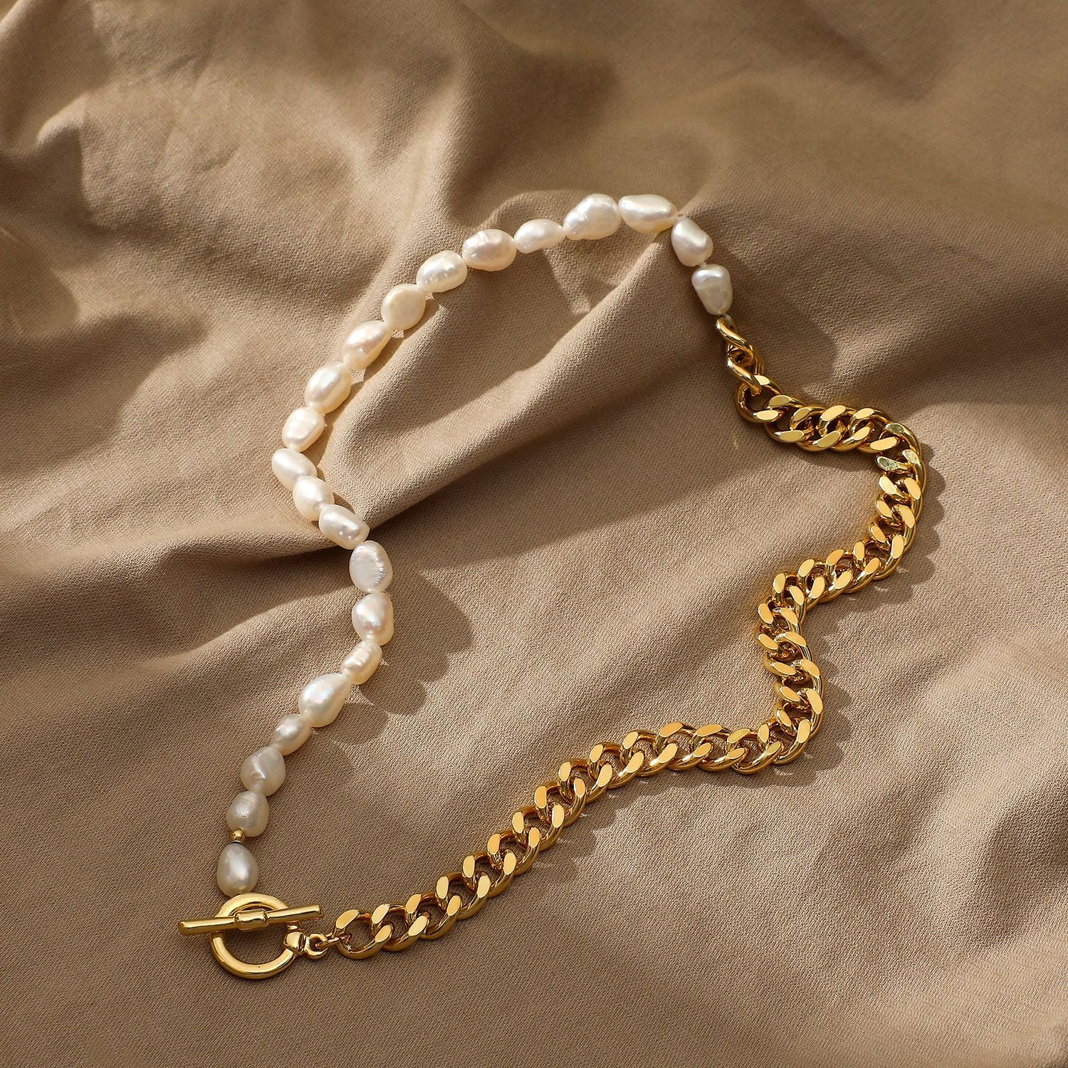 Half Chain Pearl Necklace