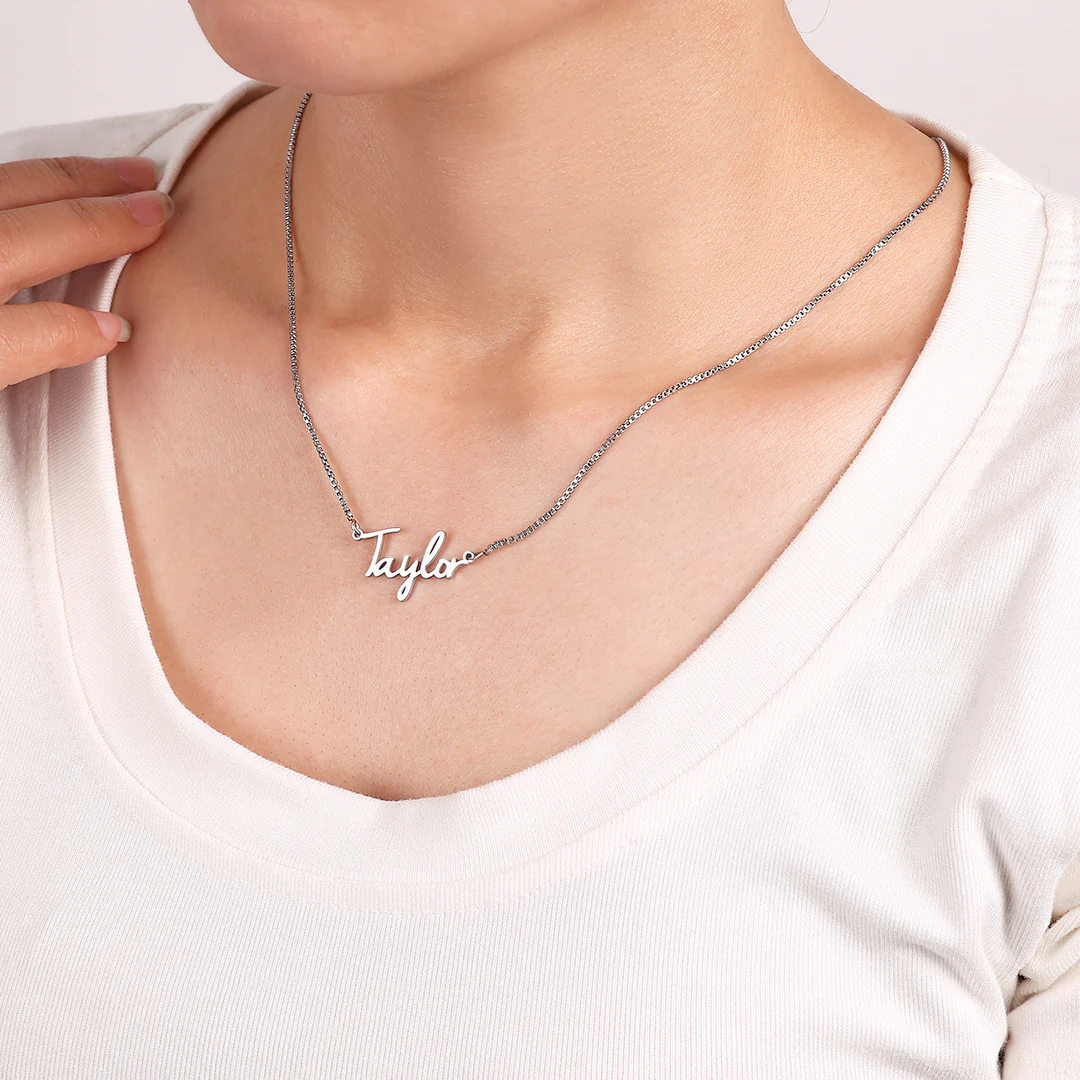 Fairy Name Necklace with Box Chain