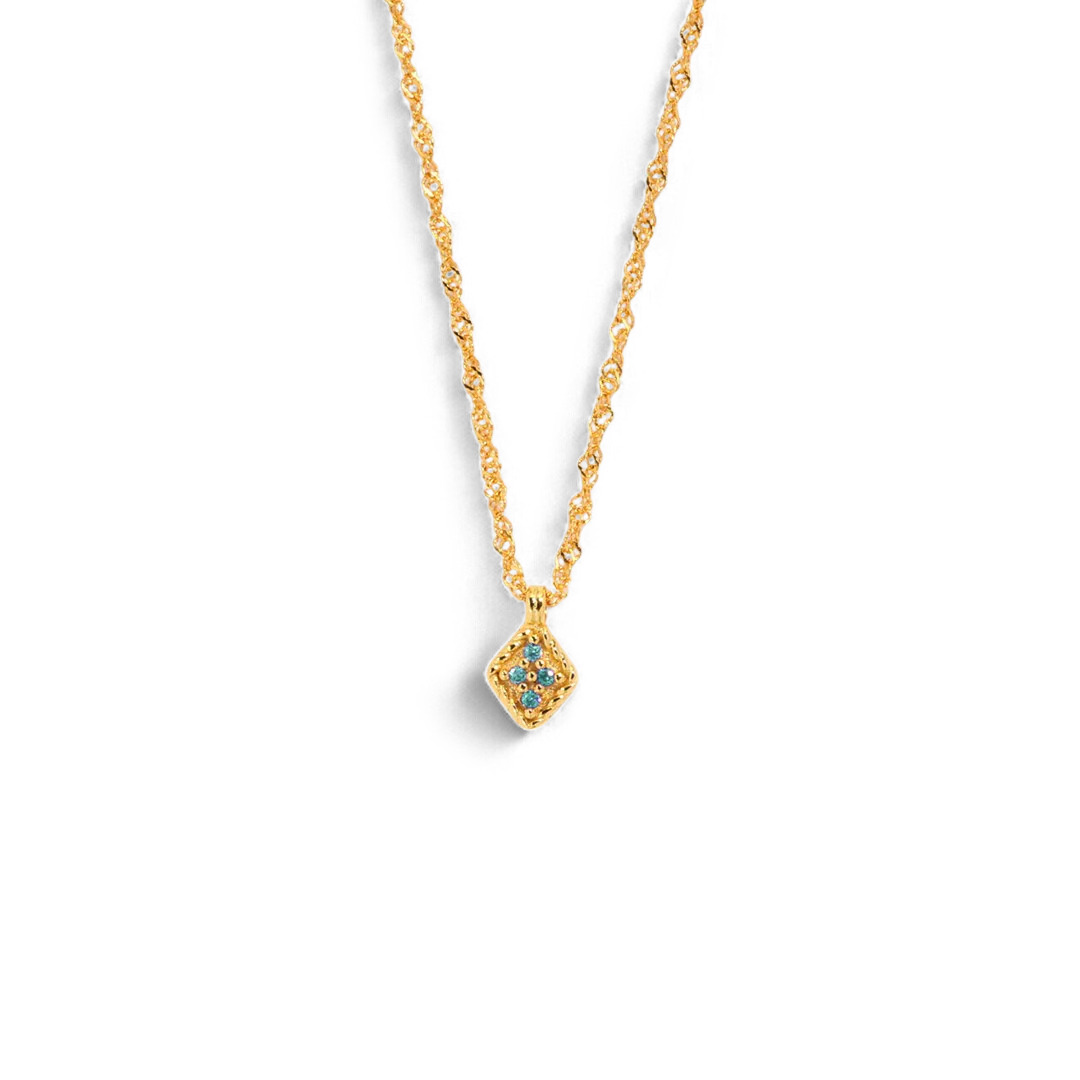 Dainty Birthstone Kite Necklace