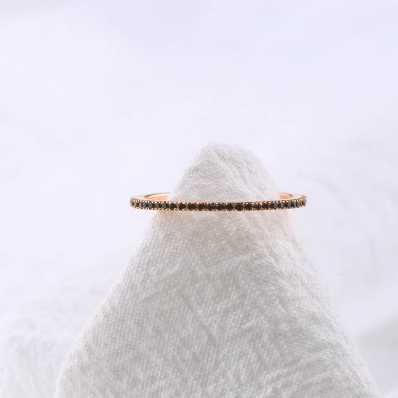 Black Diamond Eternity Stacking Ring