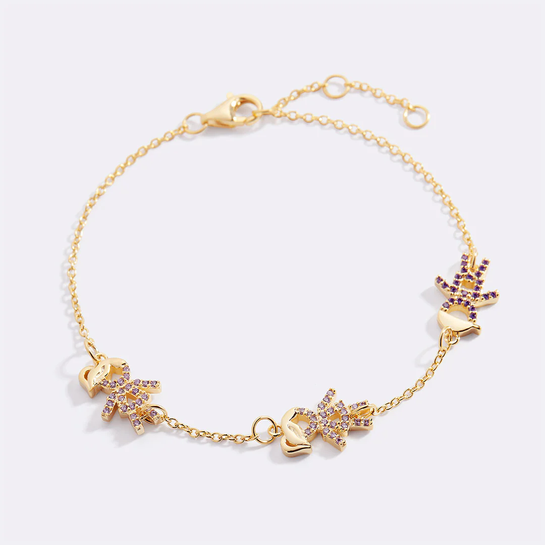 Personalized Mom Bracelet With Birthstone Kids