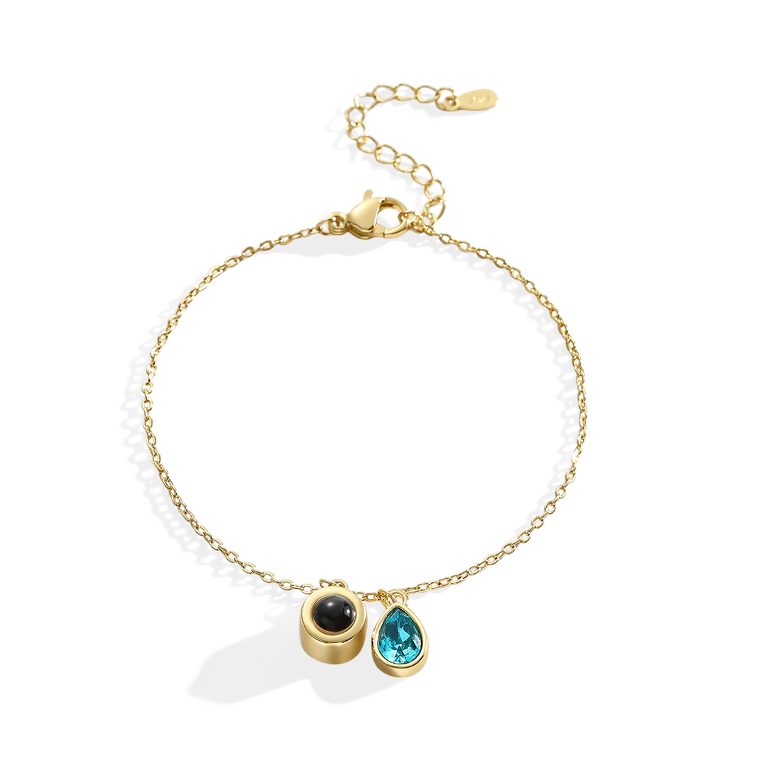 Birthstone Photo Bracelet