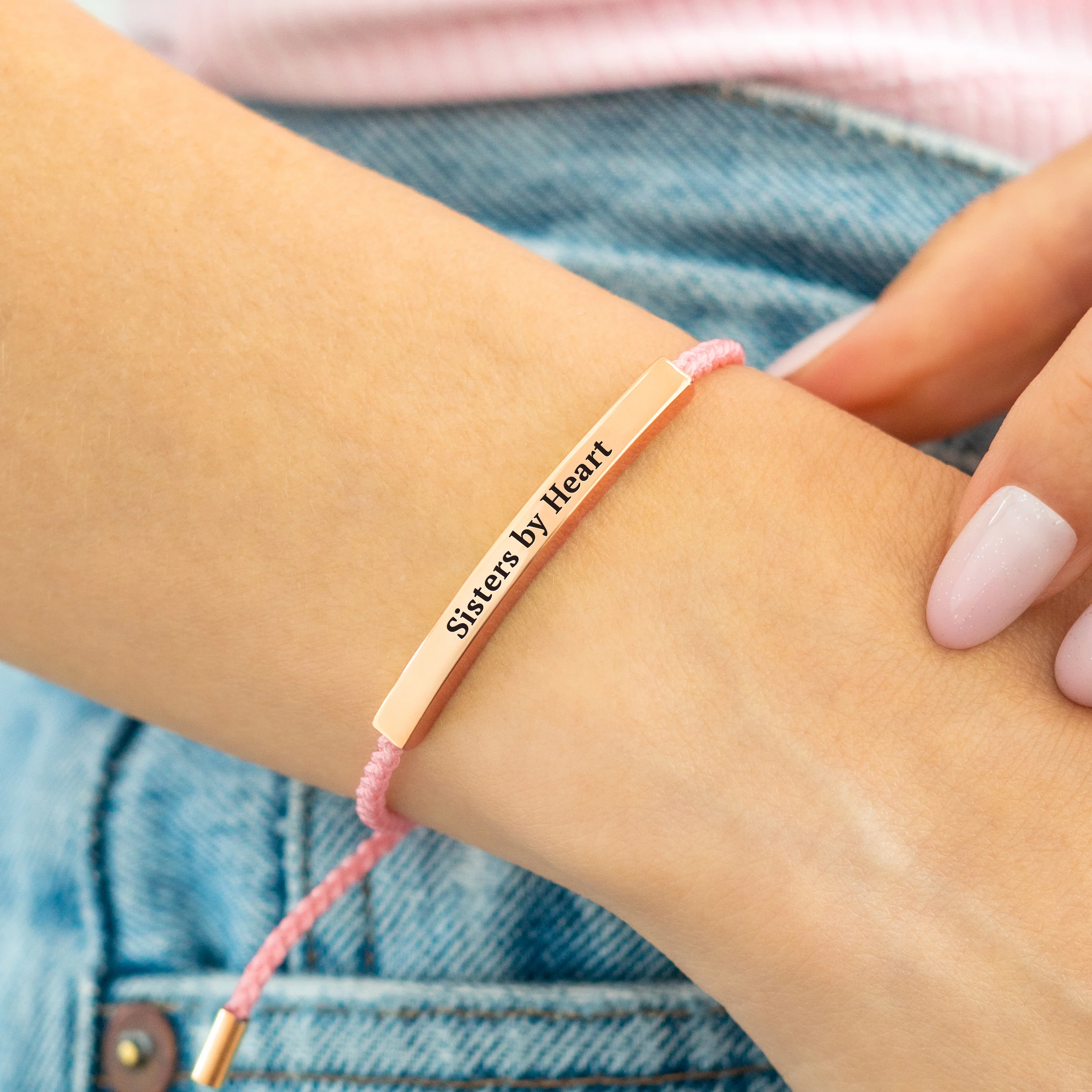 Not Sisters By Blood But Sisters By Heart Inspire Bracelet