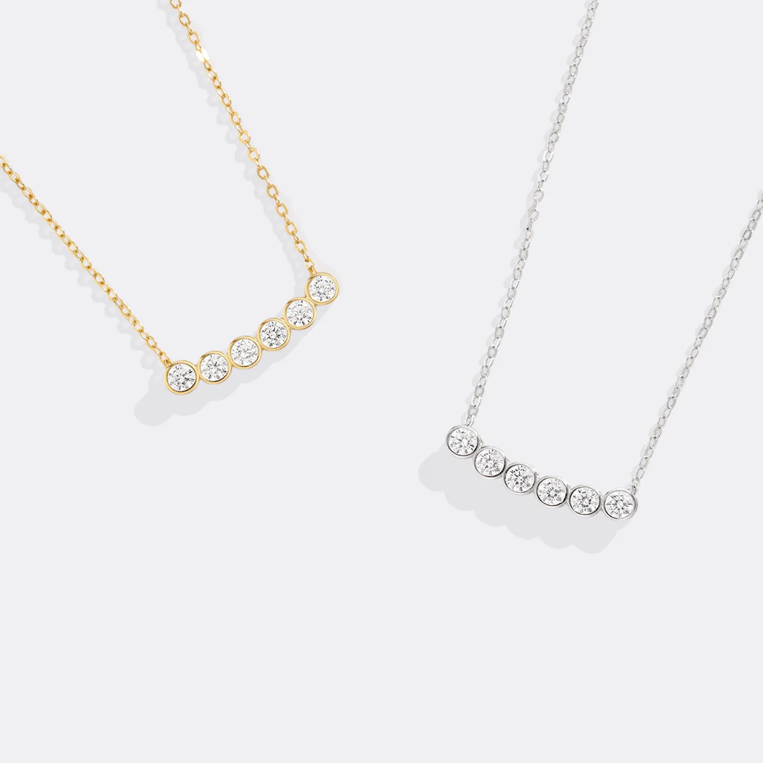 Classic Bezel-Set Diamond Necklace