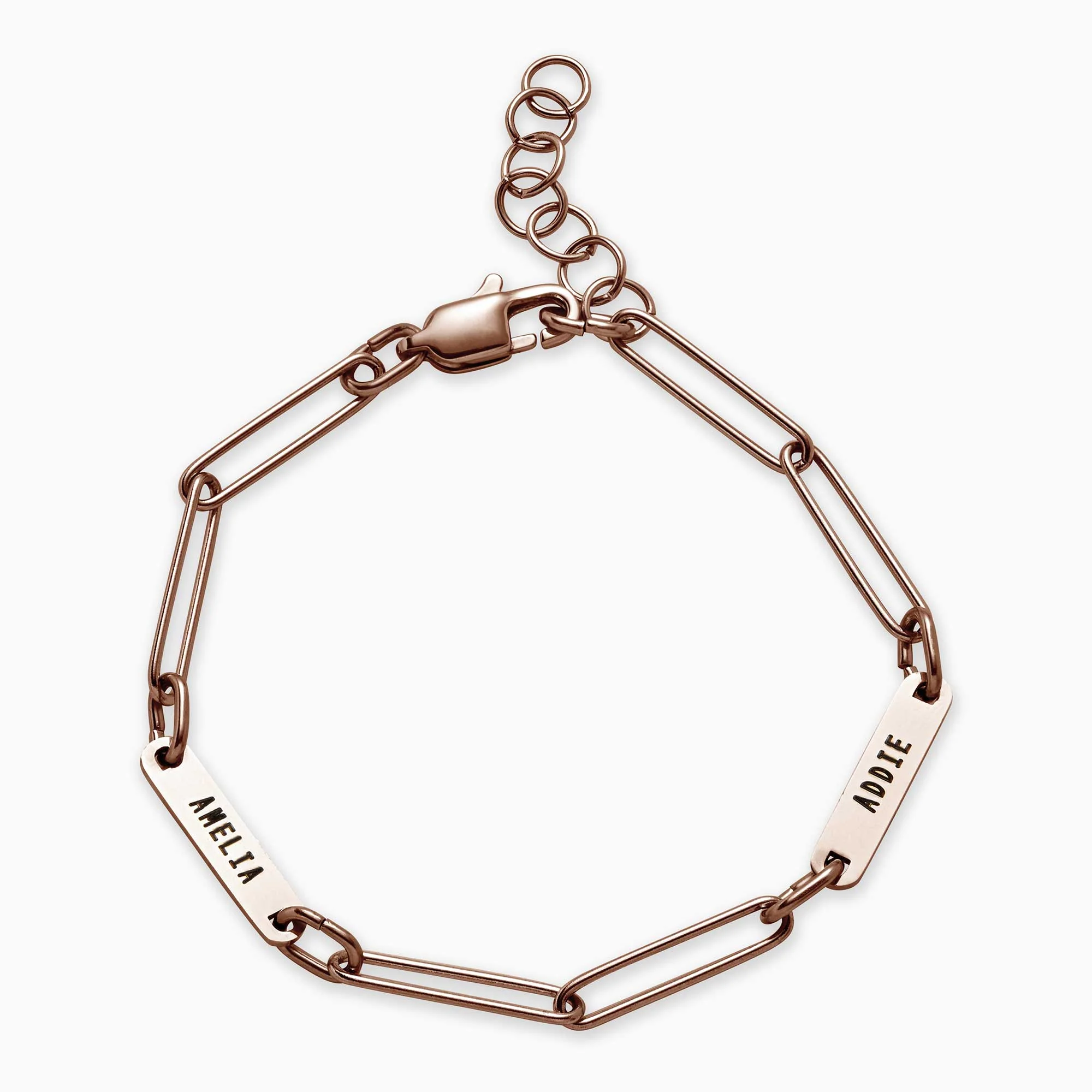 Personalized Paperclip Name Bracelet