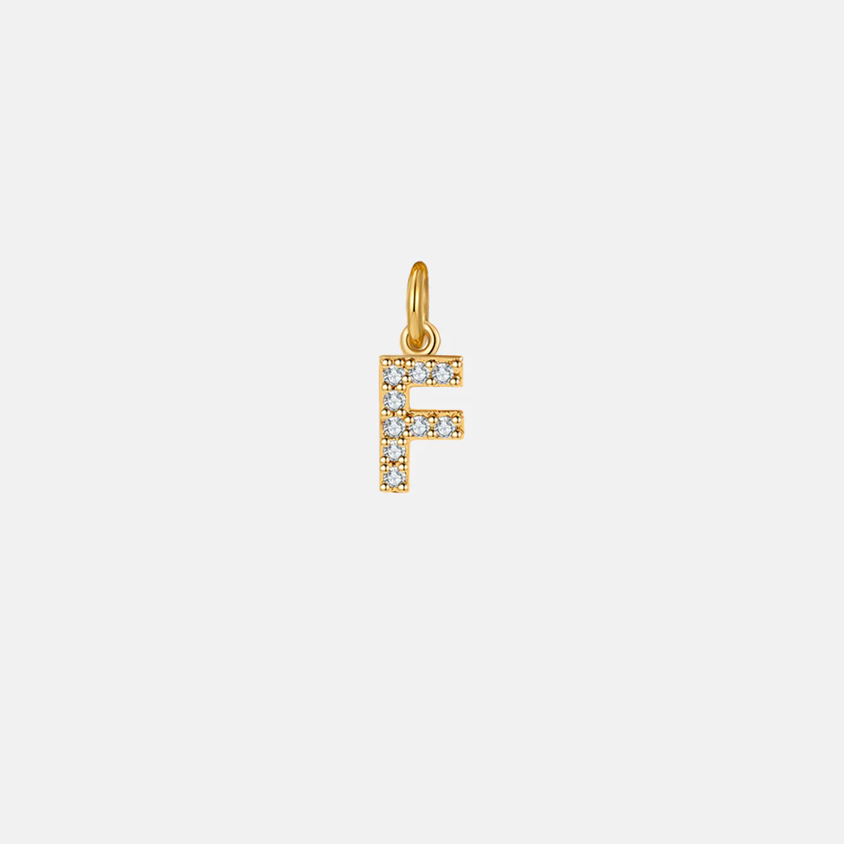 Dainty Pave Initial Charm