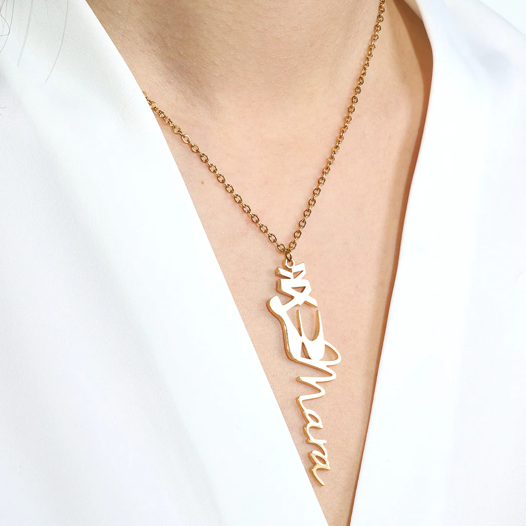 Ballet Shoes Name Necklace