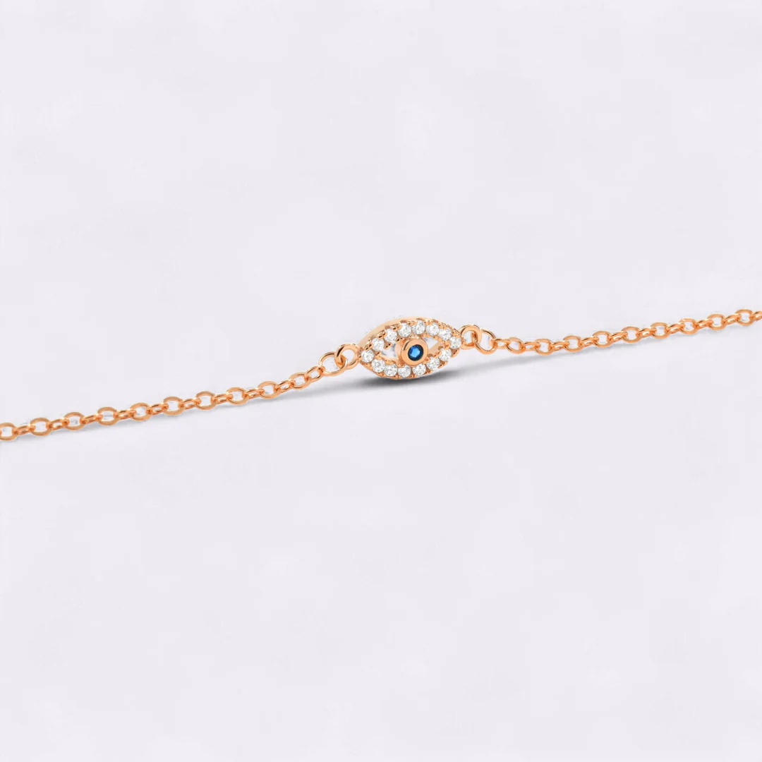 Dainty Evil Eye Charm Bracelet
