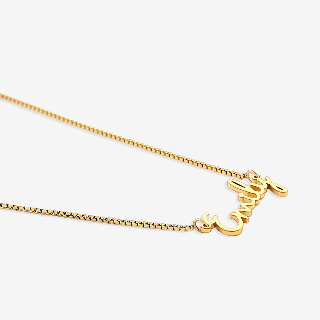 Fairy Name Necklace with Box Chain