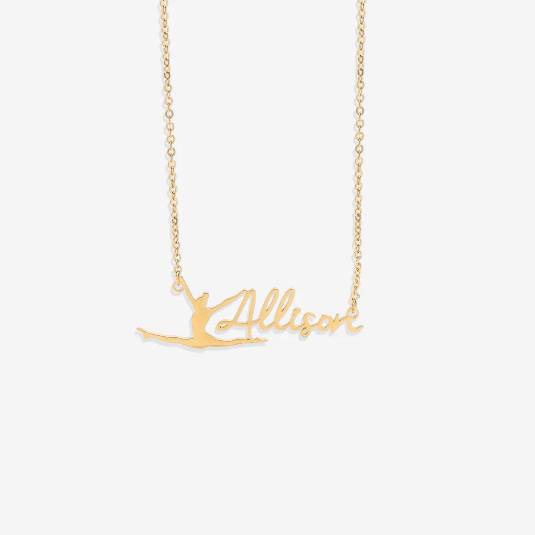 Custom Gymnast Name Pendant