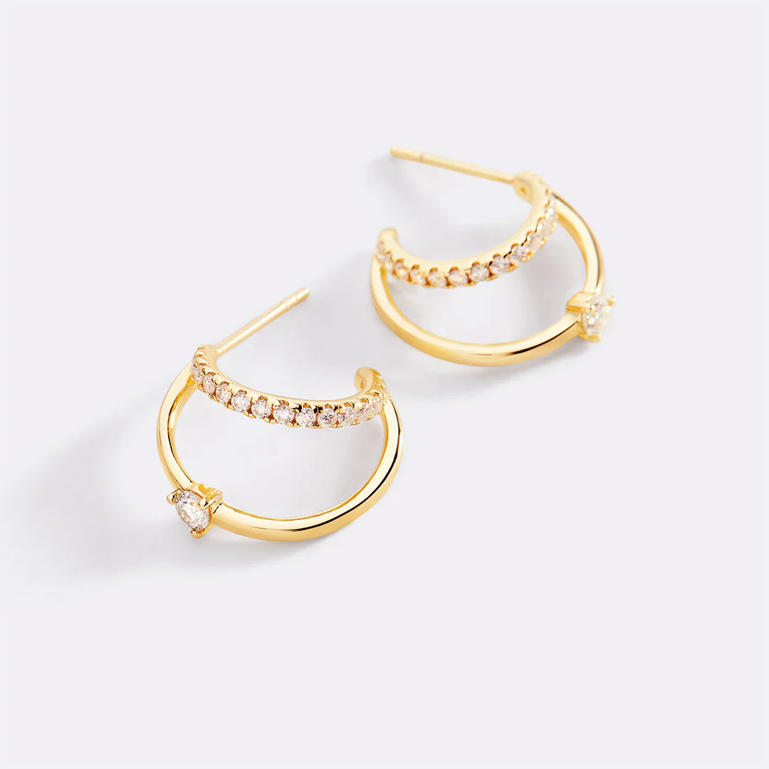The Nova Double Hoop Earrings