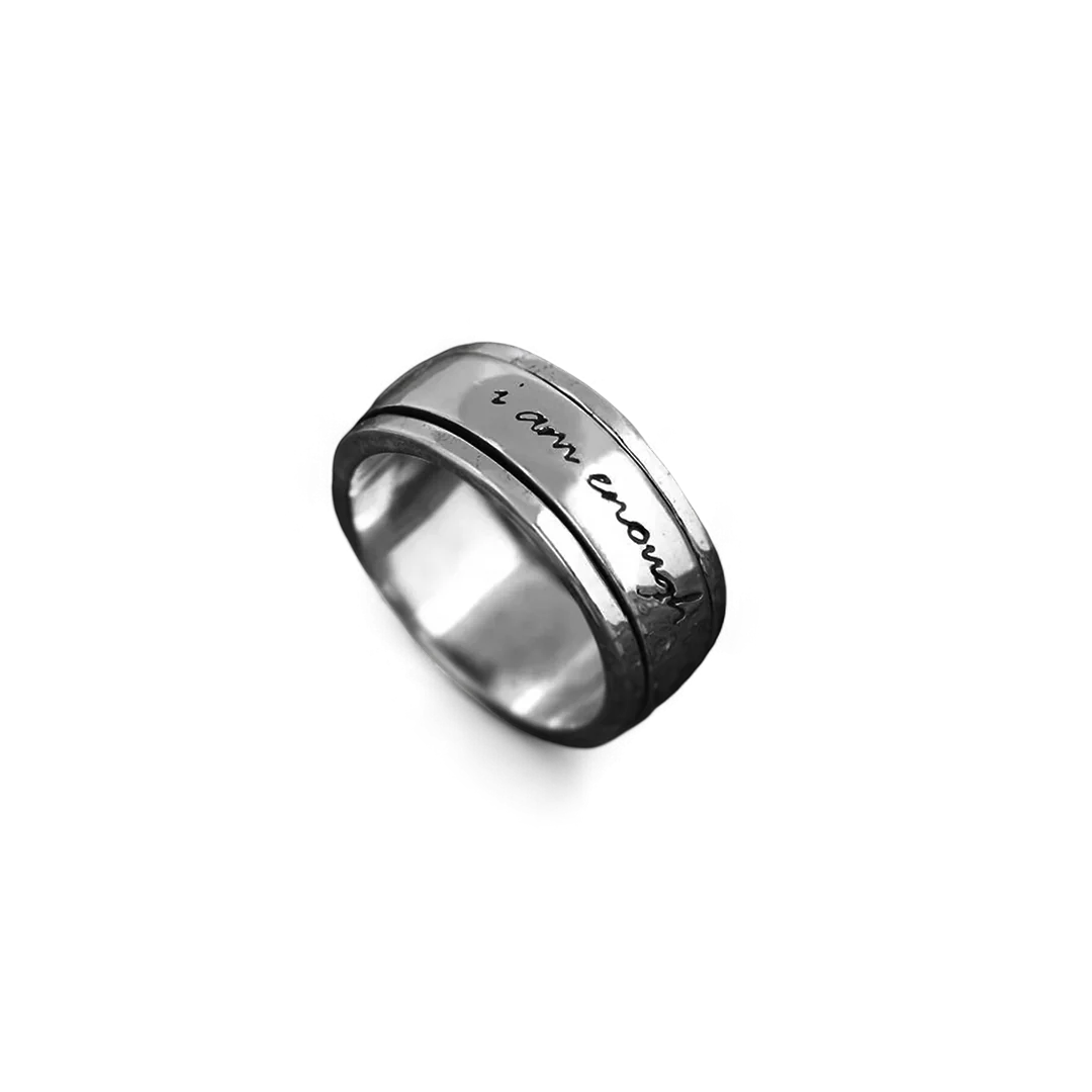 I am Enough Spinning Fidget Ring