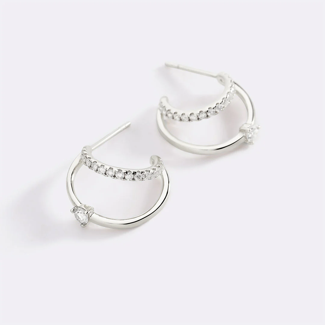 The Nova Double Hoop Earrings