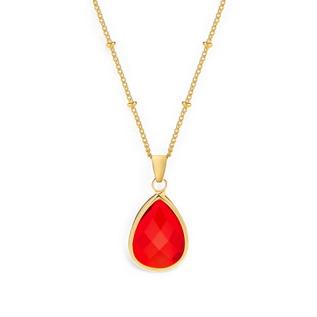 Birthstone Drop Pendant Necklace