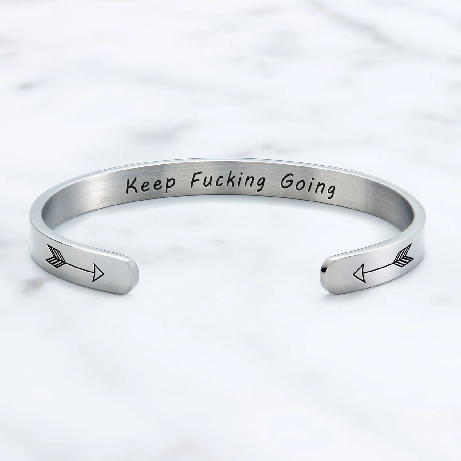 Keep Fucking Going Personalizable Cuff Bracelet