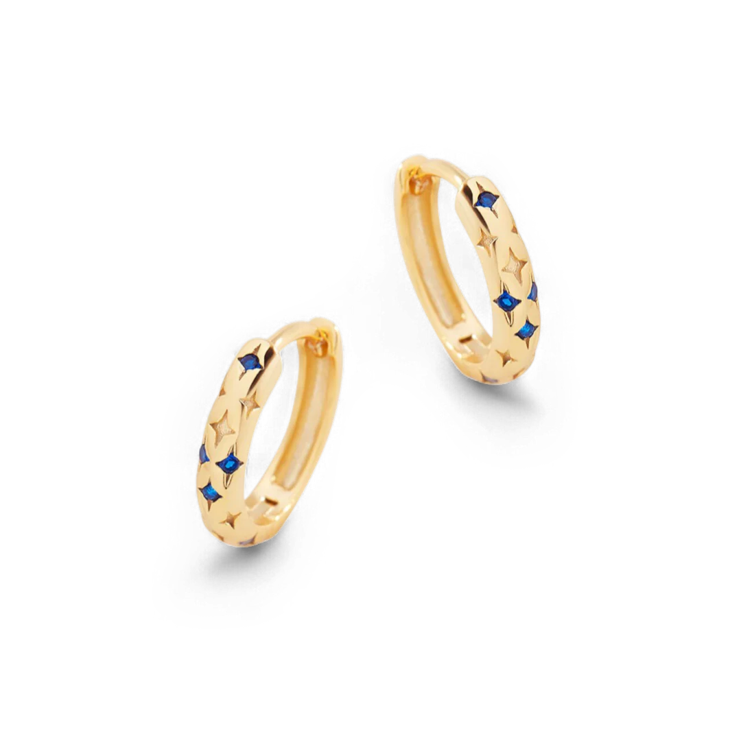 Falling Stars Huggie Hoop Earrings