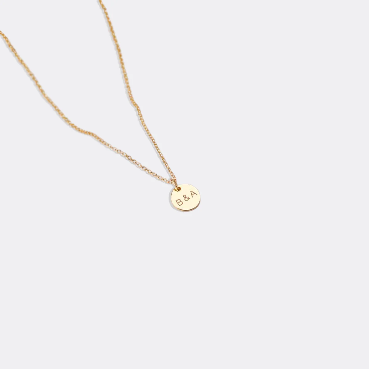 Love Disc Initial Necklace