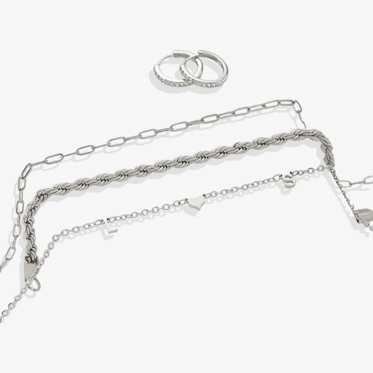 Pave Huggie Hoop Earrings