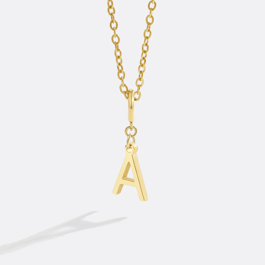 Minimalist Initial Charm Necklace