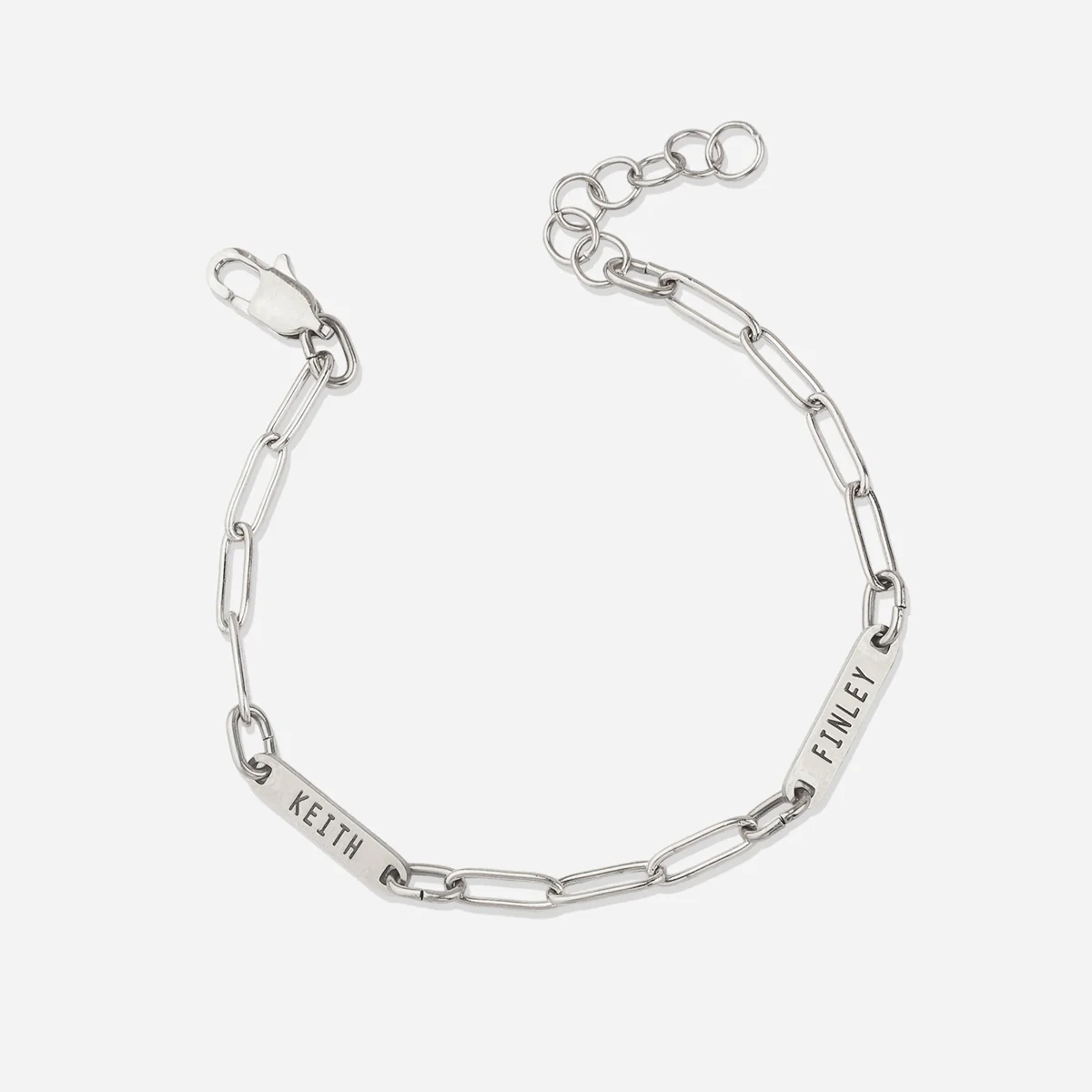 Personalized Paperclip Name Bracelet