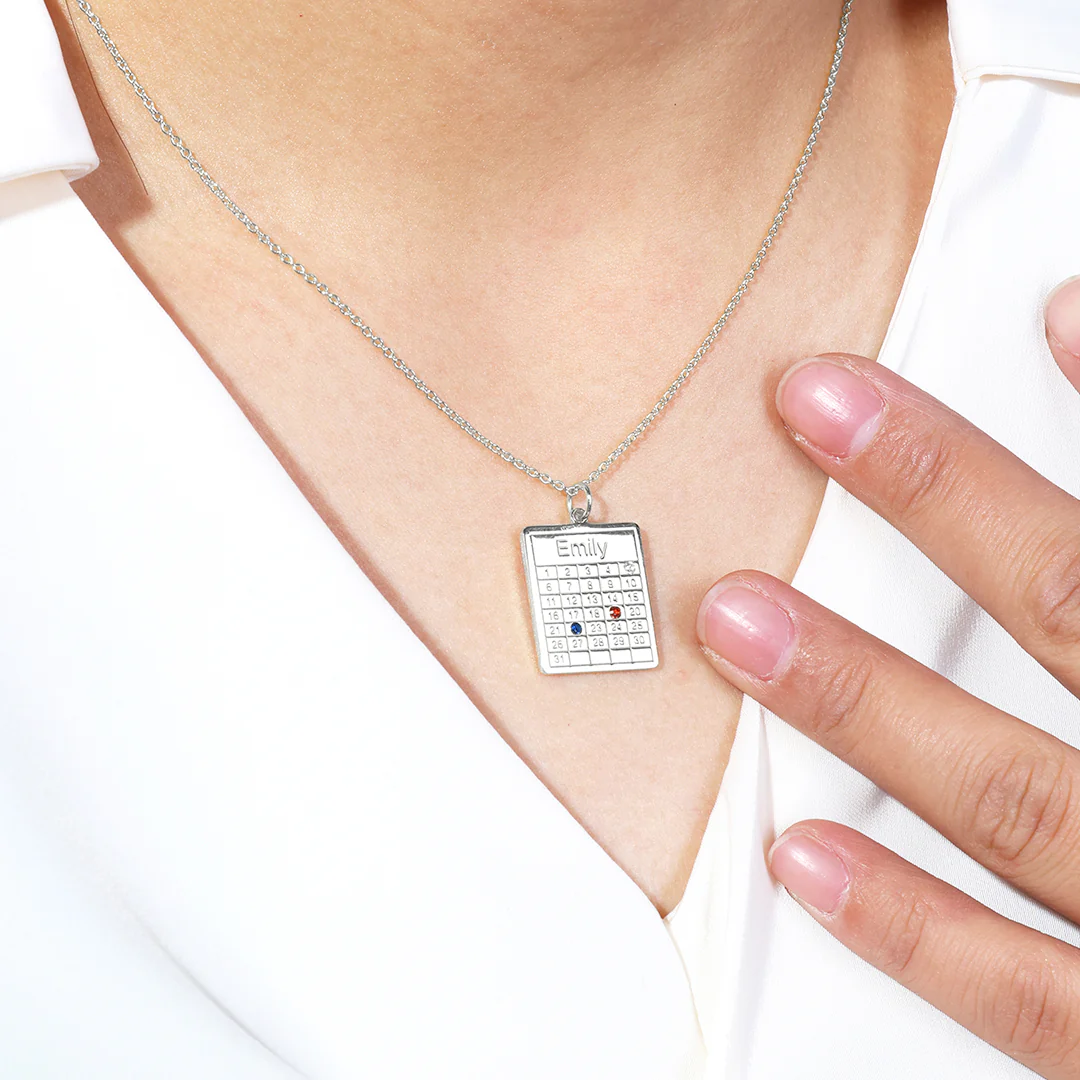 Personalized Family Calendar Necklace