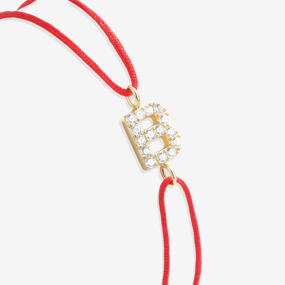 Initial String Adjustable Bracelet