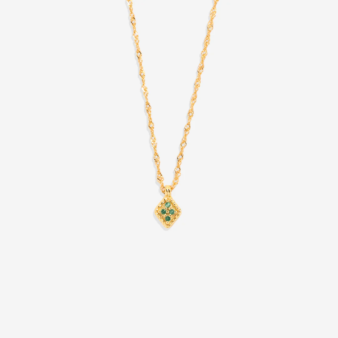 Dainty Birthstone Kite Necklace