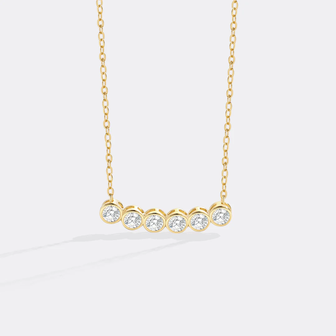 Classic Bezel-Set Diamond Necklace