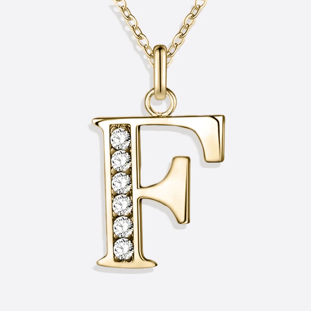 Crystal Accent Letter Satellite Necklace