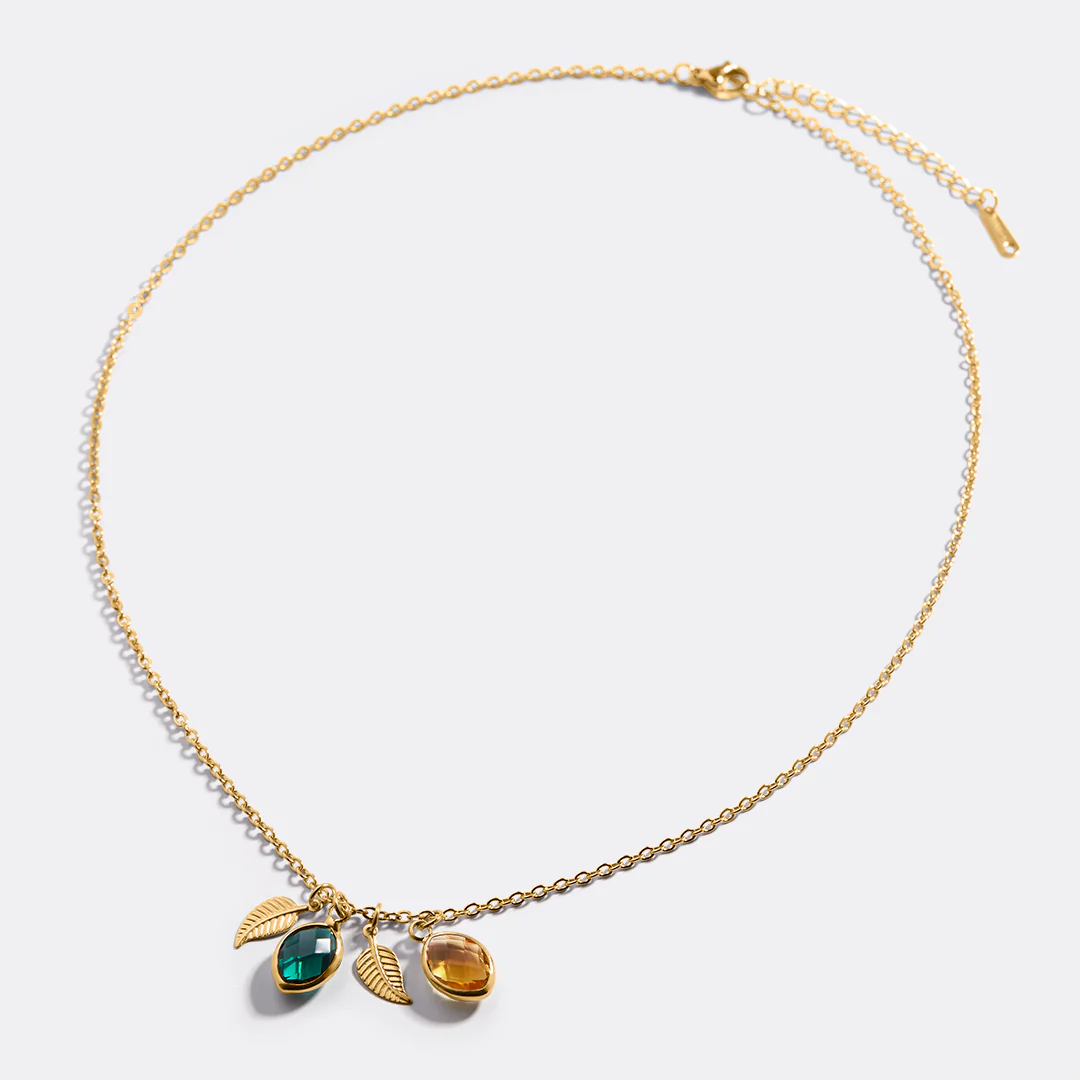 Family Birthstone Cluster Necklace