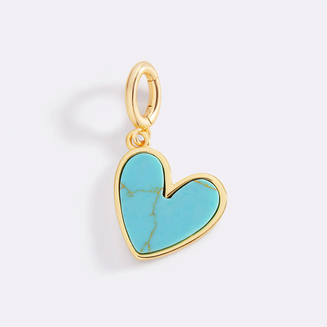 Natural Stone Heart Charm