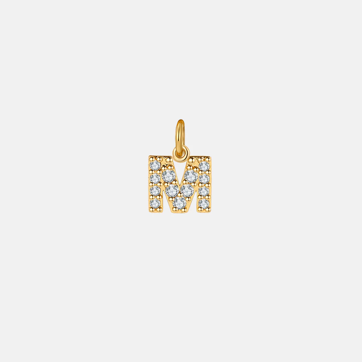 Dainty Pave Initial Charm