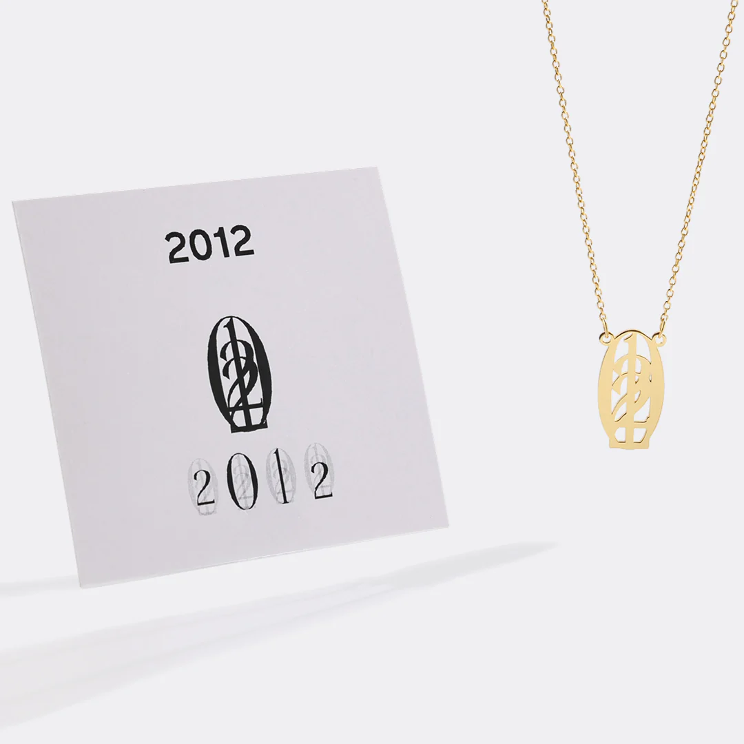 Minimalist Monogram Number Necklace