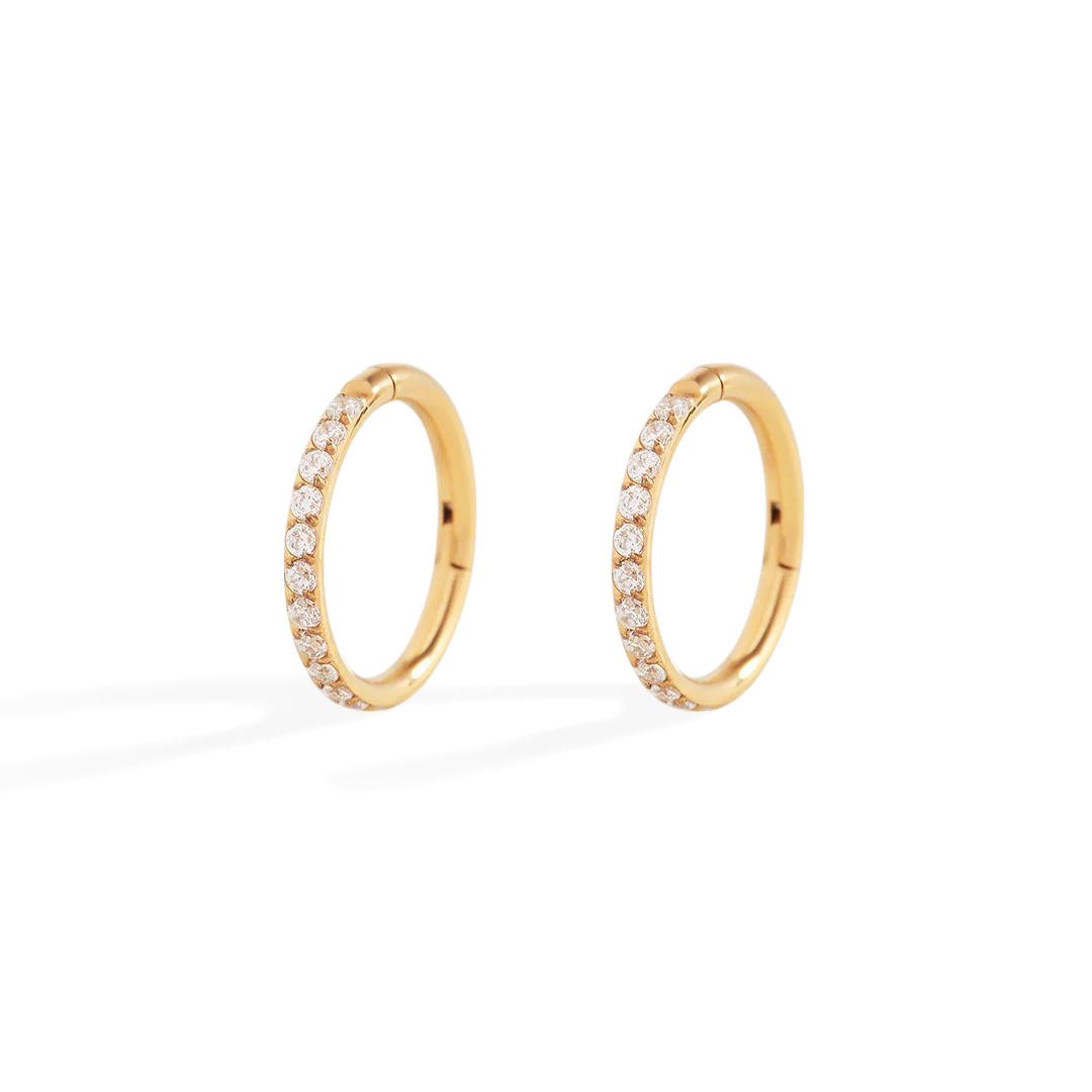 Eternity Crystal Cartilage Hoop Earrings | 16g